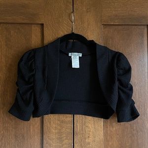 Elisa B Bolero Shrug Size 16 Black